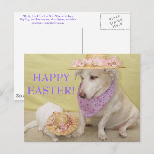 GELUKKIG PASEN! FEESTDAGENKAART (Voorkant / Achterkant)