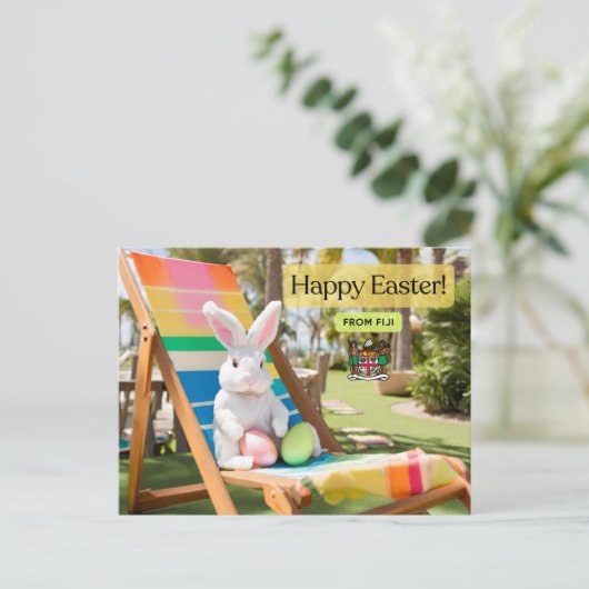 Gelukkig Pasen Fiji Briefkaart (Staand voorkant)