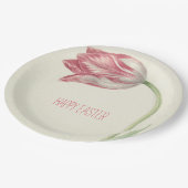 Gelukkig Pasen |  Fine Art Roze & Witte Tulp Papieren Bordje (Gekanteld)