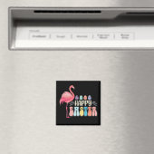 Gelukkig Pasen Flamingo Bunny Ei Mand Magneet (Insitu (Vaatwasser))
