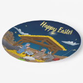 Gelukkig Pasen - Geboorte | Papieren Bordje (Gekanteld)