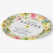 Gelukkig Pasen geel Daffodil hart Papieren Bordje (Gekanteld)