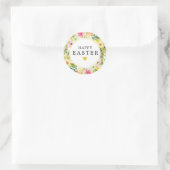 Gelukkig Pasen geel Daffodil hart Ronde Sticker (Tas)