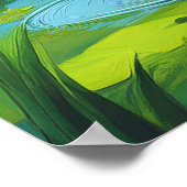 Gelukkig Pasen Gele Kuikens in een Vijver bij een  Poster (Hoek)