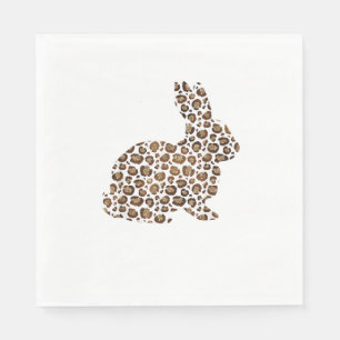 Gelukkig Pasen Geschenk Luipaard Print Patroon Kon Servet