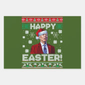 Gelukkig Pasen Grappig Joe Biden Kerstmis 2023 Inpakpapier Vel (Voorkant)