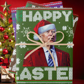 Gelukkig Pasen Grappig Joe Biden Kerstmis 2023 Inpakpapier Vel