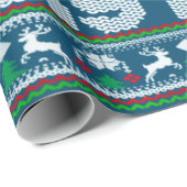 Gelukkig Pasen Grappig Joe Biden Kerstmis blauw Cadeaupapier (Rol Hoek)