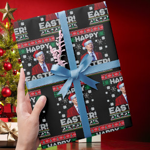 Gelukkig Pasen Grappig Joe Biden Kerstmis Cadeaupapier