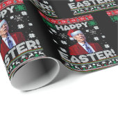 Gelukkig Pasen Grappig Joe Biden Kerstmis Cadeaupapier (Rol Hoek)