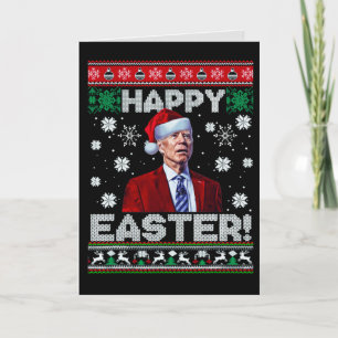 Gelukkig Pasen Grappig Joe Biden Kerstmis Feestdagen Kaart