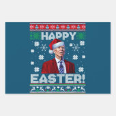 Gelukkig Pasen Grappig Joe Biden Kerstmis Inpakpapier Vel (Voorkant 3)