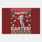 Gelukkig Pasen Grappig Joe Biden Kerstmis Inpakpapier Vel (Voorkant 2)