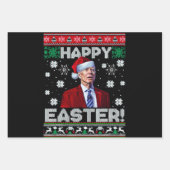 Gelukkig Pasen Grappig Joe Biden Kerstmis Inpakpapier Vel (Voorkant)