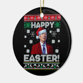 Gelukkig Pasen Grappig Joe Biden Kerstmis Keramisch Ornament (Links)