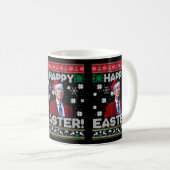 Gelukkig Pasen Grappig Joe Biden Kerstmis Koffiemok (Voorkant rechts)