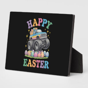Gelukkig Pasen Grappige Monstertruck Plet Eieren Fotoplaat