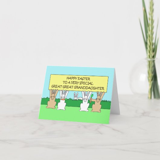 Gelukkig Pasen Grote kleindochter Kaart (Voorkant)