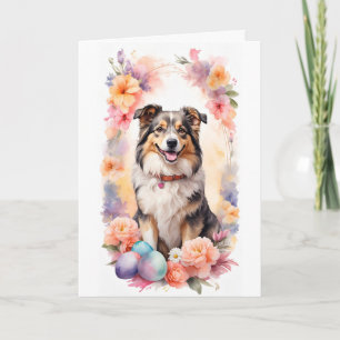 Gelukkig Pasen Hond Feestdagen Kaart