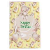 Gelukkig Pasen in Geel Medium Cadeauzakje (Voorkant)