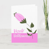 Gelukkig Pasen in het Tsjechisch Feestdagen Kaart (Voorkant)
