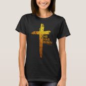 Gelukkig Pasen Jezus dat hij religieus christen he T-shirt (Voorkant)
