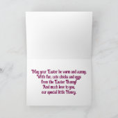 Gelukkig Pasen Kaart Voor Een Kind (Binnen)