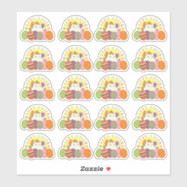 Gelukkig Pasen Kat Sticker Vel 20 Mooie Eieren