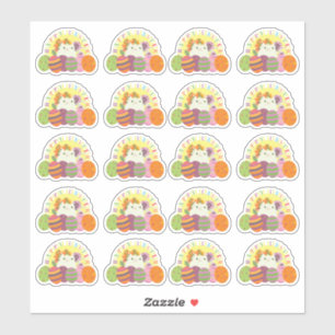Gelukkig Pasen Kat Sticker Vel 20 Mooie Eieren