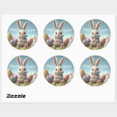 Gelukkig Pasen Klassieke Ronde Sticker (Vel)