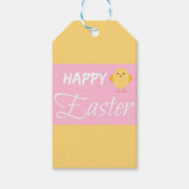 Gelukkig Pasen Kleine Chick Geel Cadeaulabel (Voorkant)