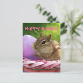 Gelukkig Pasen Kleine Chipmunk Feestdagenkaart (Staand voorkant)