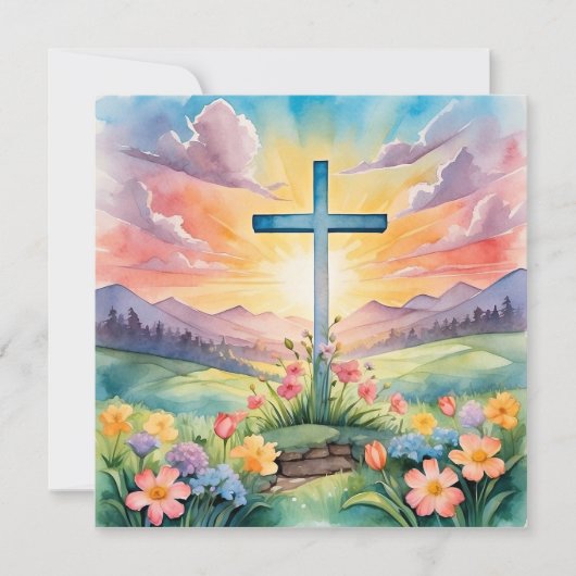 Gelukkig Pasen, kleurrijke illustratie, (Voorkant)