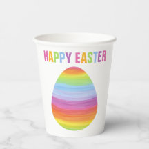 Gelukkig Pasen Kleurrijke Strepen Gestreept Paasei