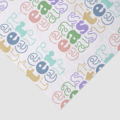 Gelukkig Pasen Kleurrijke Typografie Tissuepapier (Detail)