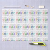 Gelukkig Pasen Kleurrijke Typografie Tissuepapier (Craft)