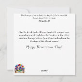 Gelukkig Pasen kolibries Kleurrijke Bloemen Pasen Feestdagenkaart (Achterkant)