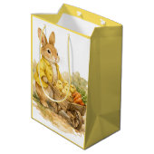 Gelukkig Pasen Konijn Baby Shower Medium Cadeauzakje (Achterkant Gekanteld)