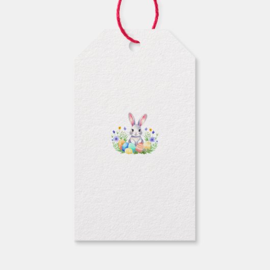 Gelukkig Pasen Konijn Cadeaulabel (Achterkant)
