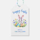 Gelukkig Pasen Konijn Cadeaulabel (Voorkant)