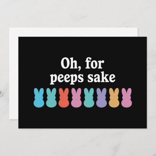 Gelukkig Pasen Konijn Christelijke Religieuze Carn Feestdagenkaart (Voorkant / Achterkant)