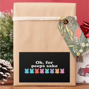 Gelukkig Pasen Konijn Christelijke Religieuze Carn Rechthoekige Sticker