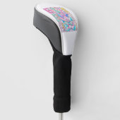 Gelukkig Pasen Konijn Coquette Strik Preppy Pasen Golfheadcover (Schuin)