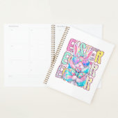 Gelukkig Pasen Konijn Coquette Strik Preppy Pasen  Planner (Display)