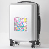 Gelukkig Pasen Konijn Coquette Strik Preppy Pasen  Sticker (Koffer)