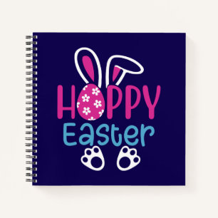 Gelukkig Pasen Konijn Ei Schattig Lente Design Notitieboek