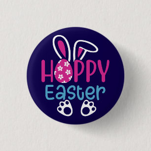 Gelukkig Pasen Konijn Ei Schattig Lente Design Ronde Button 3,2 Cm