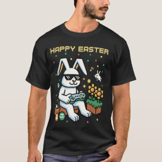 Gelukkig Pasen Konijn Eieren Jongens Meisjes Kinde T-shirt