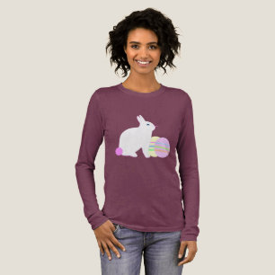 Gelukkig Pasen Konijn en Eieren  Tri-Blend Shirt