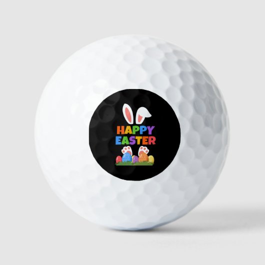 Gelukkig Pasen Konijn Golfballen (Voorkant)